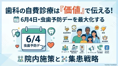 歯科の自費診療は「価値」で伝える！6月4日・虫歯…